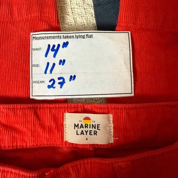 Marine Layer Bridget Wide Leg Crop Corduroy Pants Size 6 - Picture 12 of 13